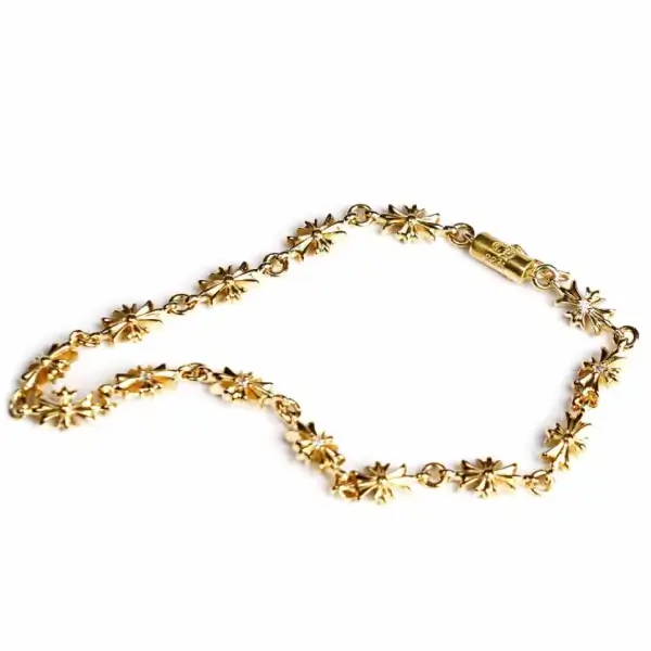 Chrome-Hearts-22k-Gold-Tiny-E-Ch-Plus-Bracelet-1