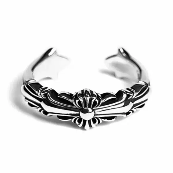 Chrome-Hearts-Baby-Double-Floral-Cross-Ring-1