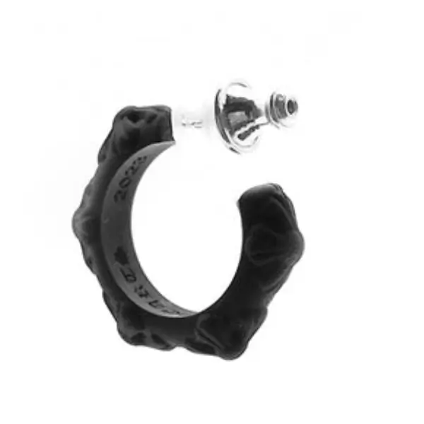 Chrome-Hearts-Black-Resin-SBT-Cross-Earring-Hoop-1