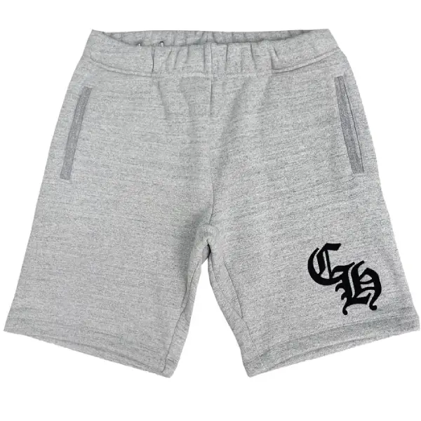 Chrome-Hearts-CH-Logo-Grey-Shorts-1