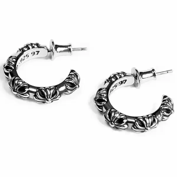 Chrome-Hearts-Cross-Hoop-Earring-1
