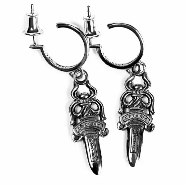 Chrome-Hearts-Dagger-Hoop-Earrings-1