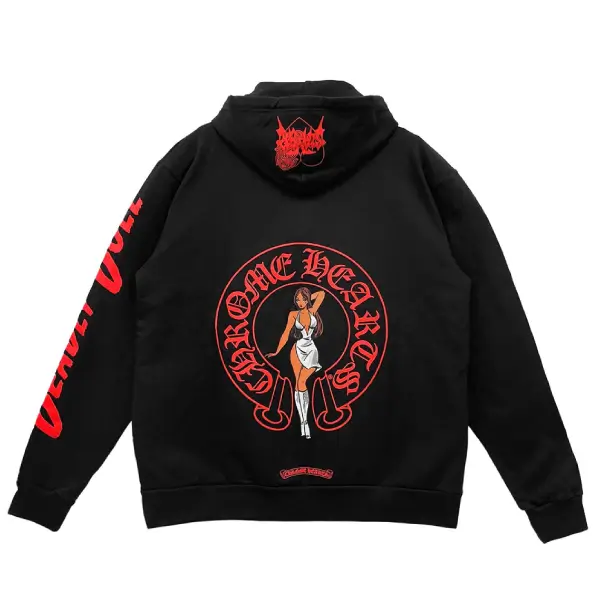 Chrome-Hearts-Deadly-Doll-Red-Horseshoe-Logo-Pullover-Hoodie-1
