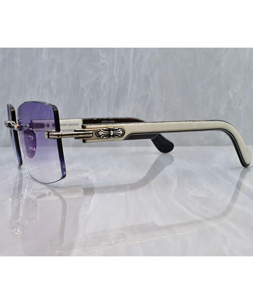 Chrome-Hearts-Deep-Rare-Luxury-Silver-Frame-Sunglasses-side
