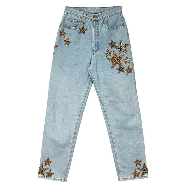 Chrome-Hearts-Leopard-Star-Patches-Denim-Jeans-1
