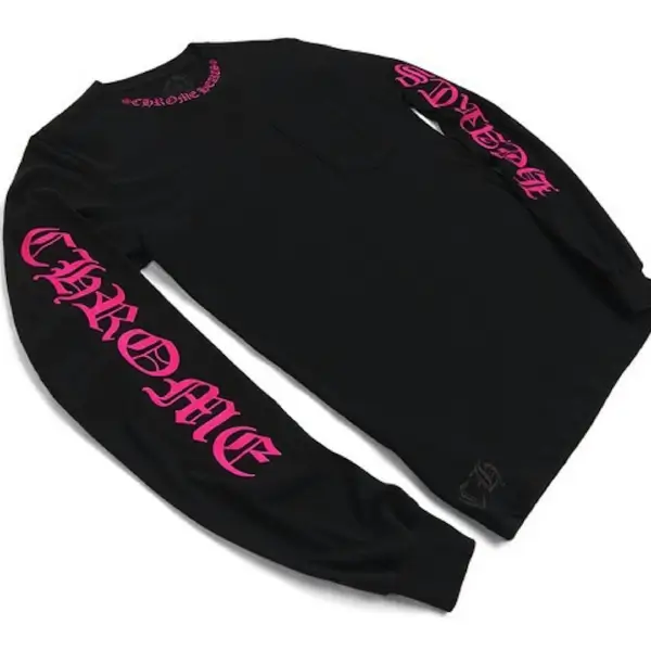 Chrome-Hearts-Long-Sleeve-Pocket-Crew-Hot-Pink_Black-1