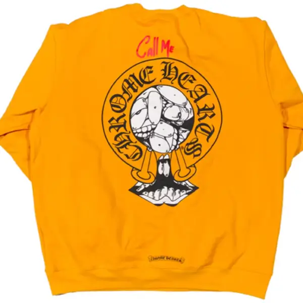 Chrome-Hearts-Matty-Boy-Call-Me-Crewneck-Sweatshirt-Yellow-back-1