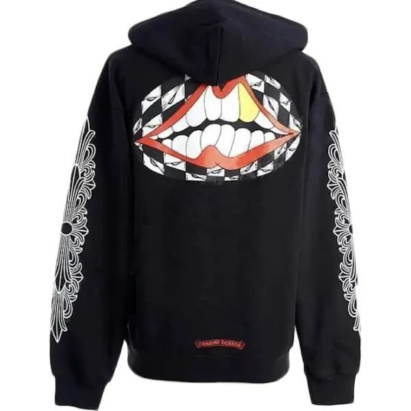 Chrome-Hearts-Matty-Boy-Flower-Chomper-Hoodie-Black-Back-1