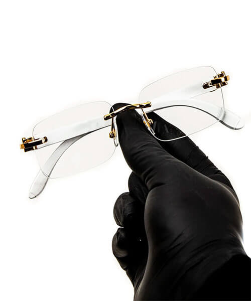 Chrome-Hearts-Mens-Gold-White-Woodgrain-Square-Glasses-1