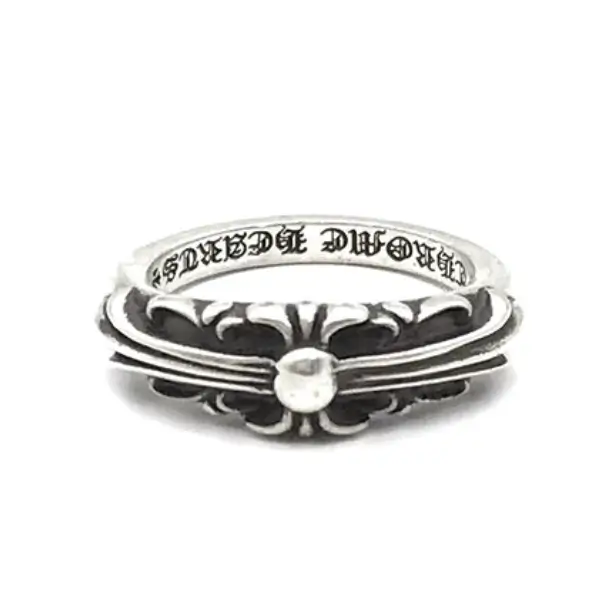 Chrome-Hearts-Silver-Baby-Classic-Floral-Cross-Ring-1
