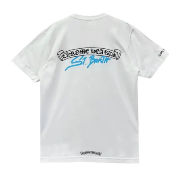 Chrome-Hearts-St.-Barth-Scroll-Logo-Short-Sleeve-T-shirt-Back-1