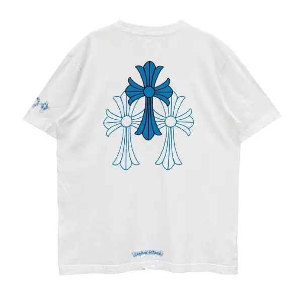Chrome-Hearts-Triple-Cross-Logo-White-Short-Sleeve-T-shirt-1