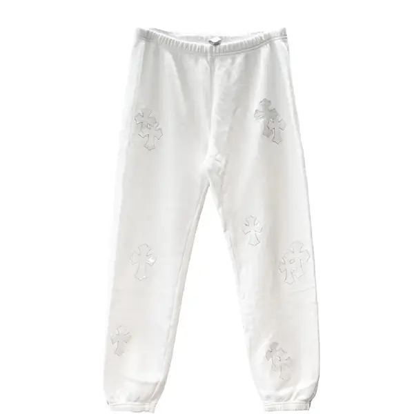 Chrome-Hearts-White-Leather-Cross-Sweatpants-1