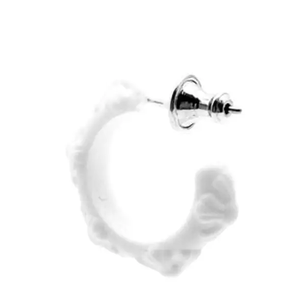 Chrome-Hearts-White-Resin-SBT-Cross-Earring-Hoop-1