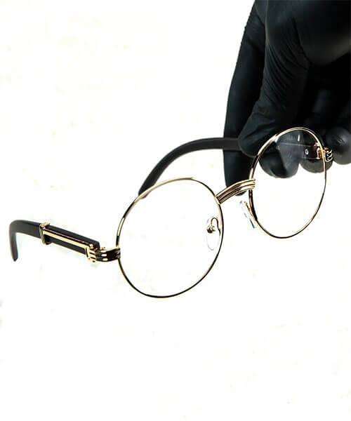 Chrome-Hearts-Woodgrain-Gold-Round-Eyewear-Glasses-side